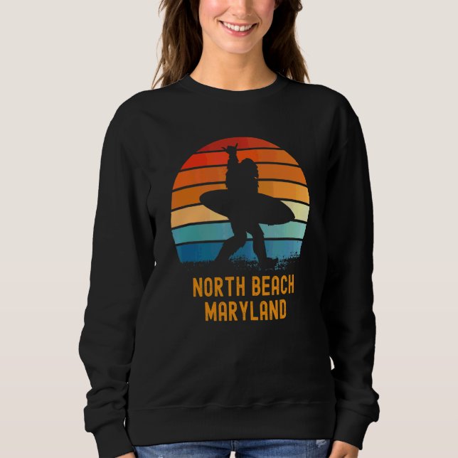 North Beach Maryland Sasquatch Souvenir T Shirt (Framsida)