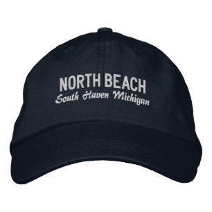 North Beach Michigan Broderad Basebollmössa Keps