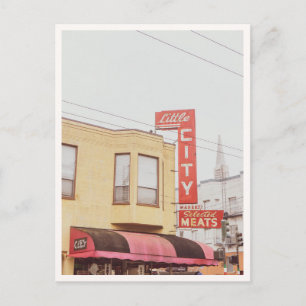 North Beach San Francisco Little City Meats skylt  Vykort