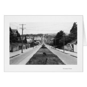 North Bend, Oregon Town View-foto Hälsningskort
