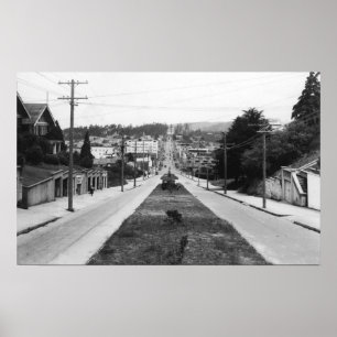 North Bend, Oregon Town View-foto Poster