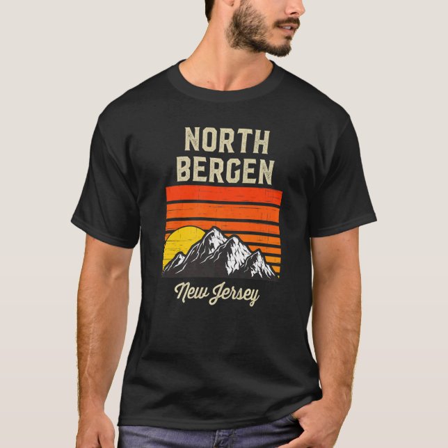 North Bergen New jersey Hometown City State Usa T Shirt (Framsida)
