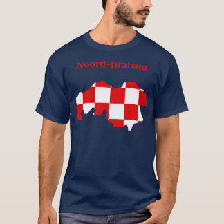 North Brabant Province Karta Flagga Nederländerna T Shirt