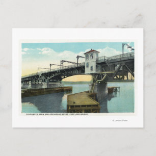 North Bridge Connecting Lewiston and Auburn Vykort