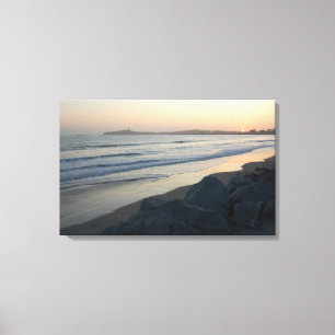 North California Beach Sunset Photograph Canvas