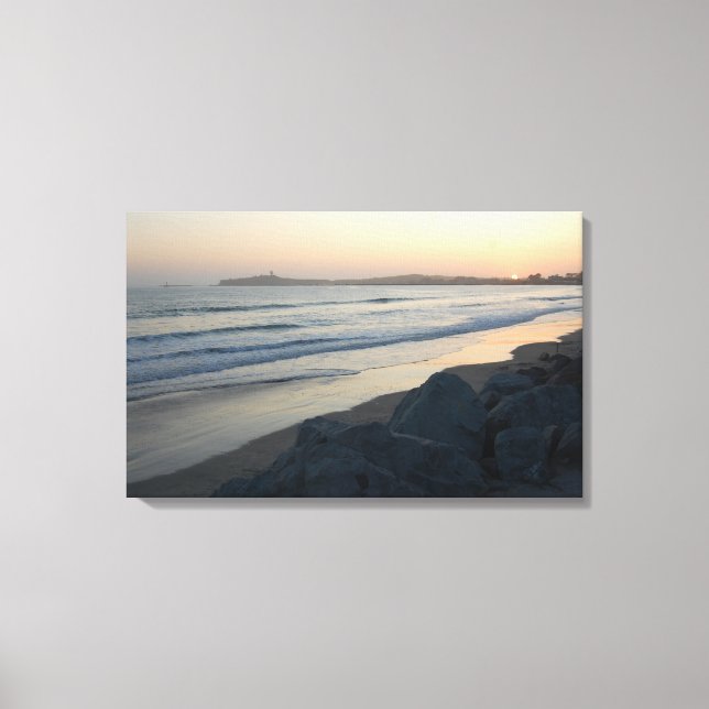 North California Beach Sunset Photograph Canvas (Framsida)