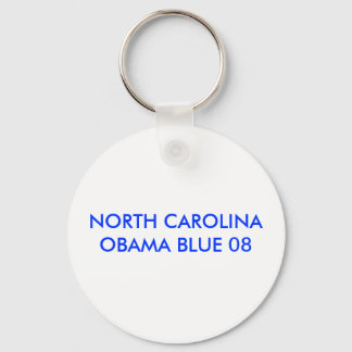 NORTH CAROLINA 08 OBAMA BLUE NYCKELRING