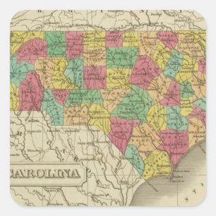 North Carolina 3 Fyrkantigt Klistermärke