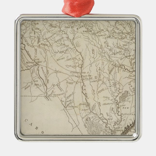 North Carolina 6 Julgransprydnad Metall (Framsidan)