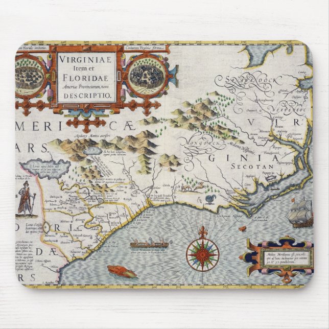 North Carolina betitlat 'Virginiae objekt et Musmatta (Framsidan)