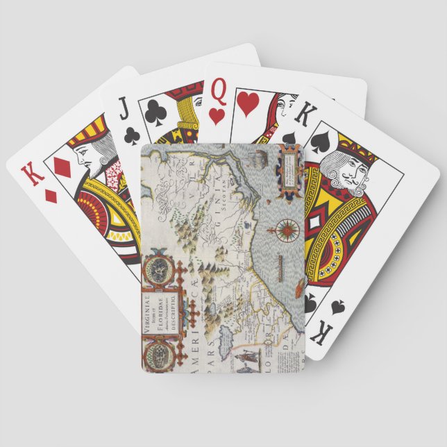 North Carolina betitlat 'Virginiae objekt et Spel Kort (Baksidan)