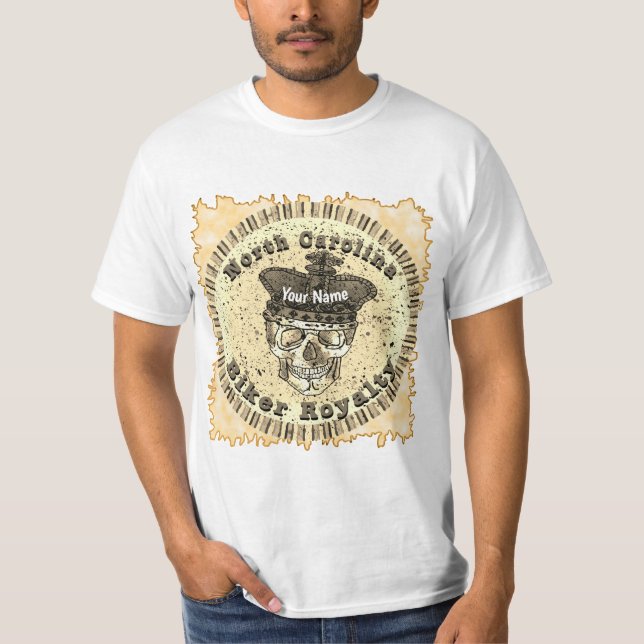 North Carolina Biker T Shirt (Framsida)