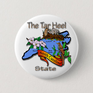 North Carolina blått Tarhälet statliga BirdFlower Knapp
