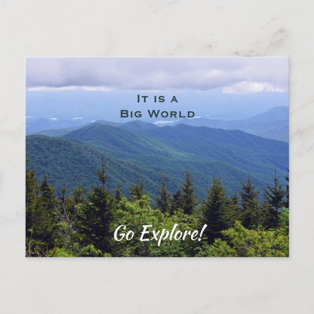 North Carolina Blue Ridge Mountains Postcard Vykort (Framsida)