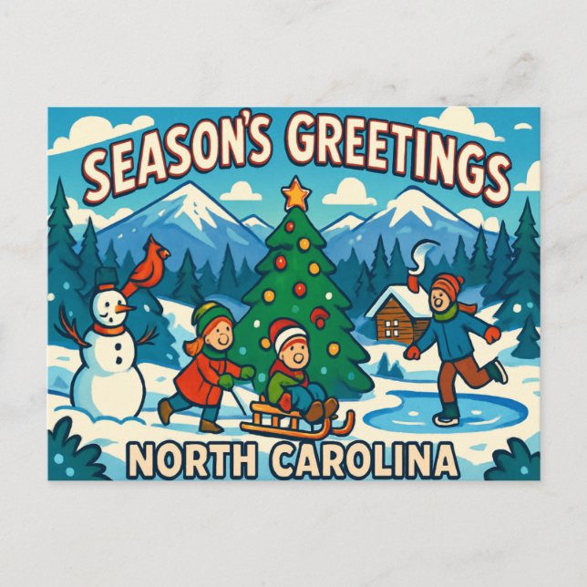 NORTH CAROLINA Brevkort Vykort (Framsida)
