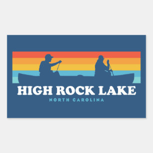 North Carolina Canoe Sten North Sjö Rektangulärt Klistermärke