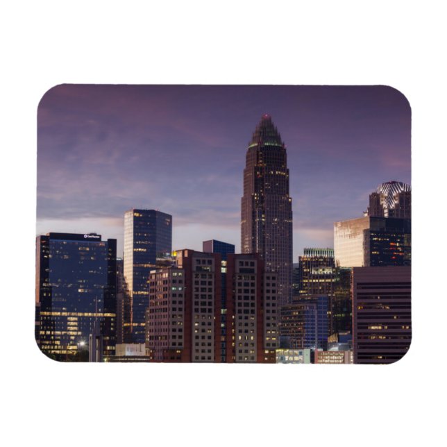 North Carolina, Charlotte, höjdvy Magnet (Horisontell)