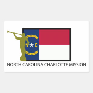 NORTH CAROLINA CHARLOTTE UPPDRAG LDS CTR REKTANGULÄRT KLISTERMÄRKE