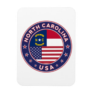 North Carolina-dekal, telefonfodral, tote-väska Magnet