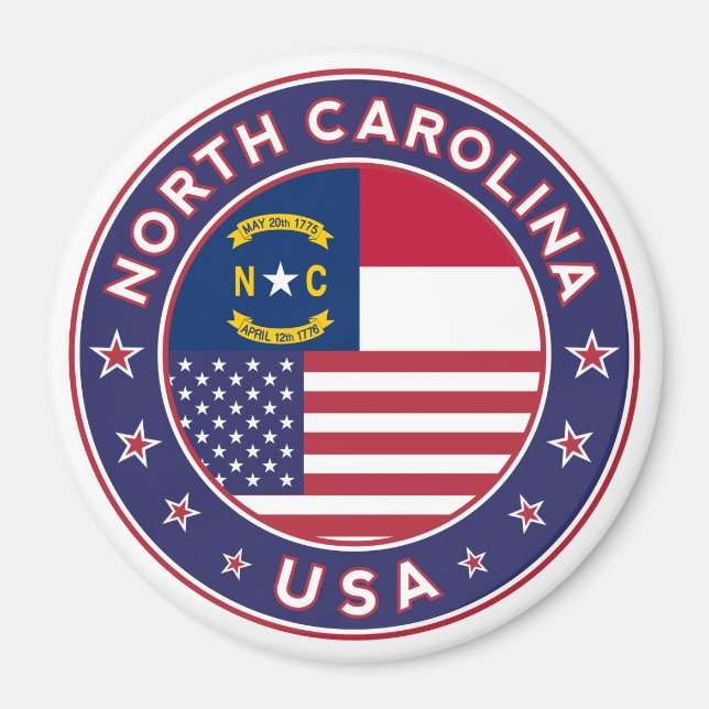 North Carolina-dekal, telefonfodral, tote-väska Magnet (Framsidan)