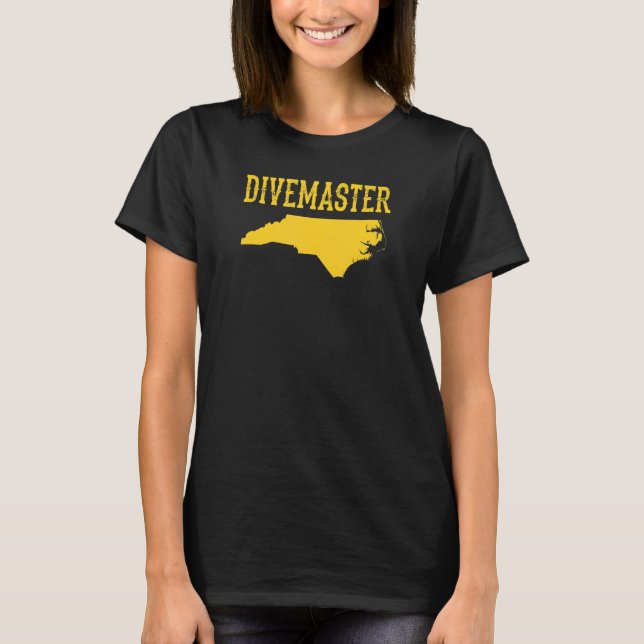 North Carolina Divemaster Dyka Instructor T Shirt (Framsida)