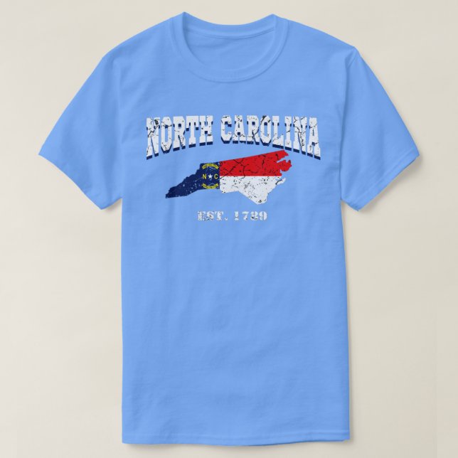 North Carolina est 1789 T Shirt (Design framsida)