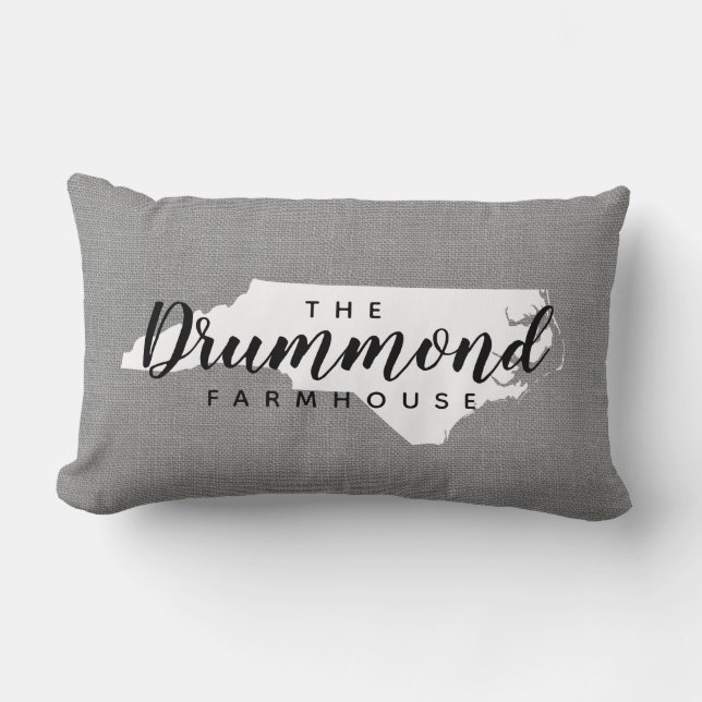 North Carolina Family Monogram State Dekorativ kud Lumbarkudde (Framsida)