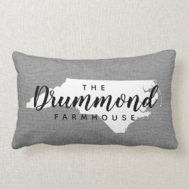 North Carolina Family Monogram State Dekorativ kud Lumbarkudde