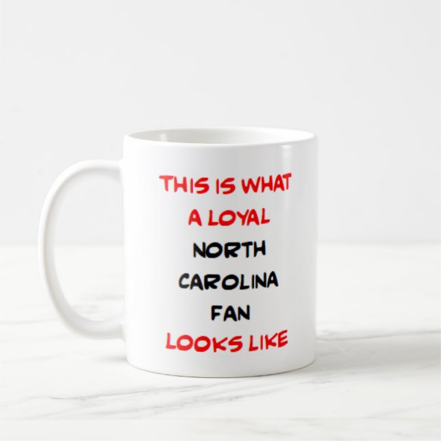 north carolina fan, loyal kaffemugg (Vänster)