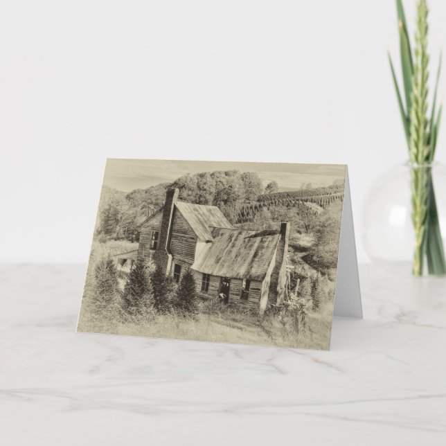 North Carolina Farm Greeting Card Helgkort (Framsida)