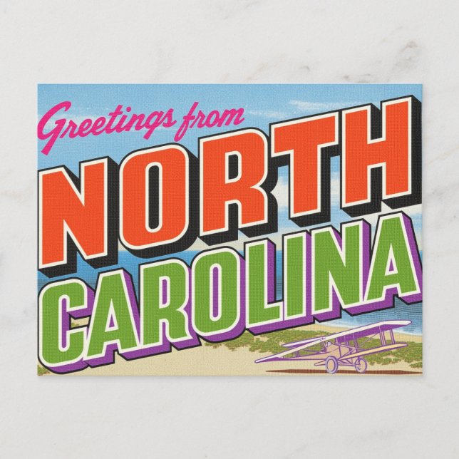 North Carolina First Flight Beach Vykort (Framsida)