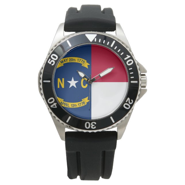 North Carolina Flagga Armbandsur (Framsida)