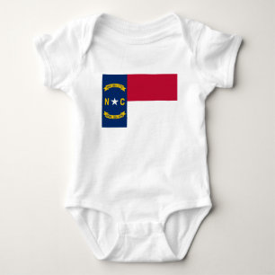 North Carolina Flagga Baby Bodykostym T Shirt
