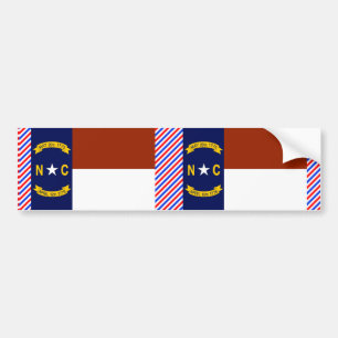 North Carolina flagga Bildekal