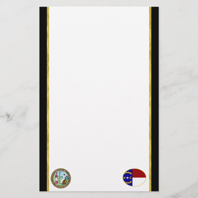North Carolina flagga Brevpapper (Framsida)