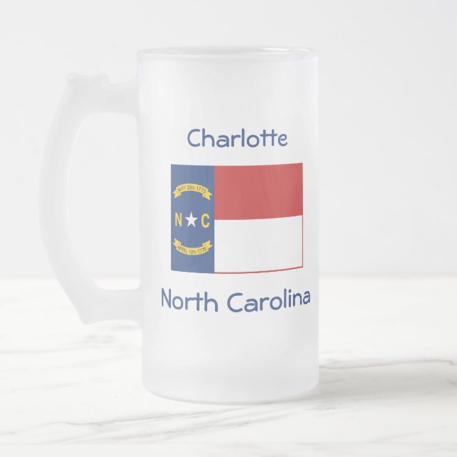 North Carolina Flagga City Mugg (Vänster)