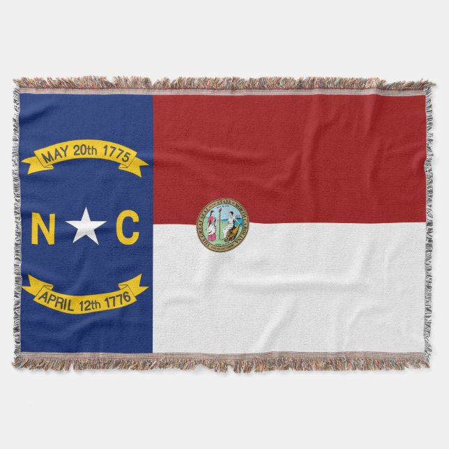 North Carolina flagga Filt (Framsidan)