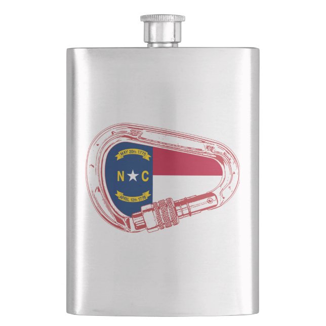 North Carolina Flagga klätting Carabiner Fickplunta (Framsidan)
