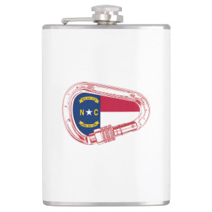 North Carolina Flagga klätting Carabiner Fickplunta
