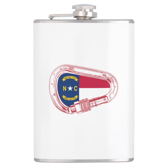 North Carolina Flagga klätting Carabiner Fickplunta (Framsidan)