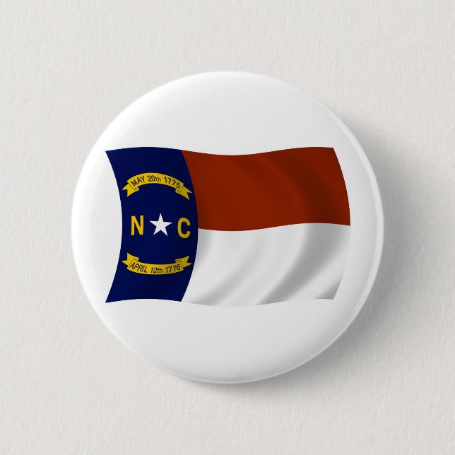 North Carolina Flagga Knapp (Framsida)