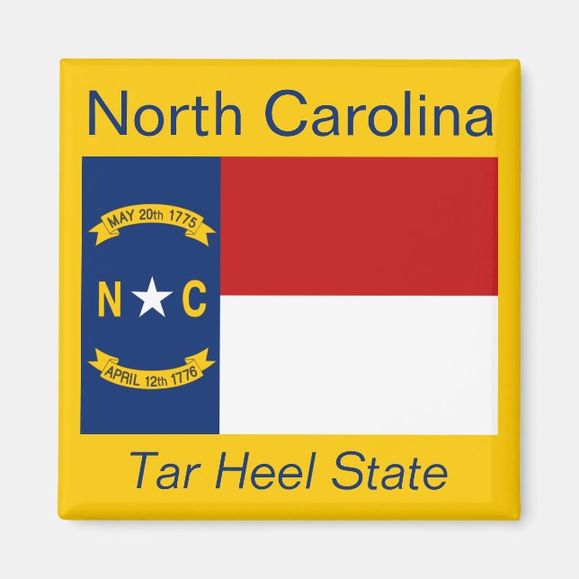 North Carolina Flagga Magnet (Framsidan)