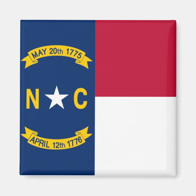 North Carolina flagga Magnet (Framsidan)