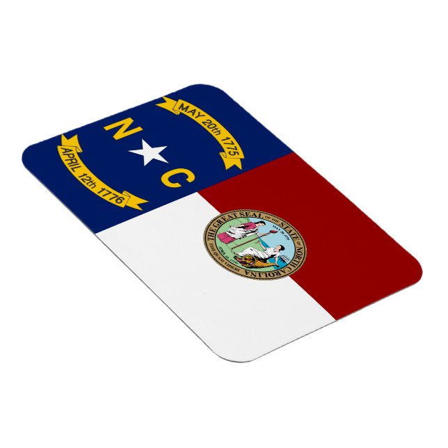 North Carolina flagga Magnet (Högersidan)