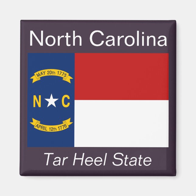 North Carolina Flagga Magnet (Framsidan)