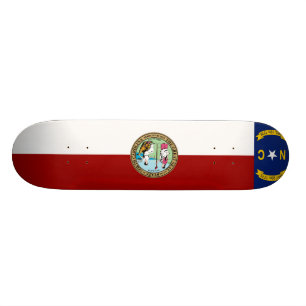 North Carolina flagga Mini Skateboard Bräda 18,5 Cm