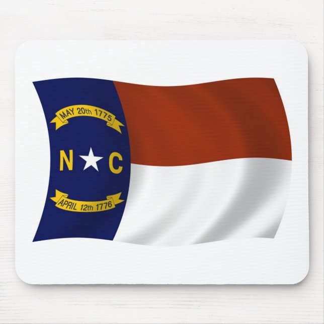 North Carolina Flagga Mousepad Musmatta (Framsidan)