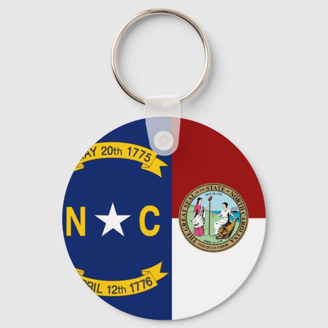 North Carolina flagga Nyckelring (Framsida)