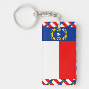NORTH CAROLINA flagga Nyckelring