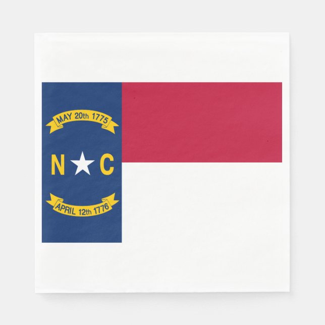 North Carolina Flagga Pappersservett (Framsidan)